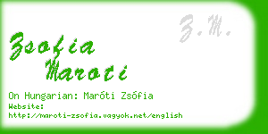 zsofia maroti business card