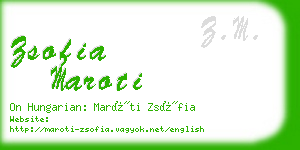 zsofia maroti business card